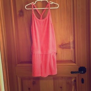 towel fabric beach romper!!